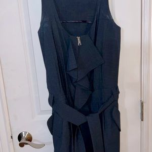 Cynthia Steffe Denim colored sleeveless front-ruffled dress size 8